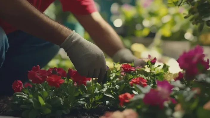 Entretien des massif fleuri à Lannemezan