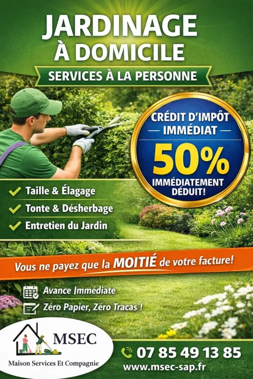 Entreprise de jardinage à Lannemezan et bénéficiez du crédit d'impôt immédiat, Lannemezan, Maison Services et Compagnie