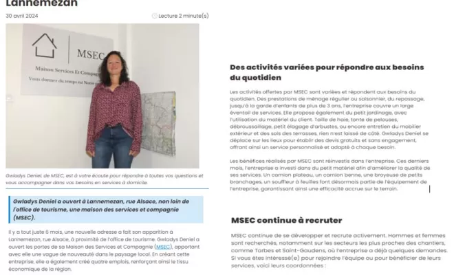 Presse, Lannemezan, Maison Services et Compagnie