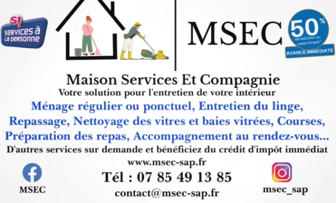 Ménage à domicile, une solution fiable pour un intérieur propre toute l'année, Lannemezan, Maison Services et Compagnie