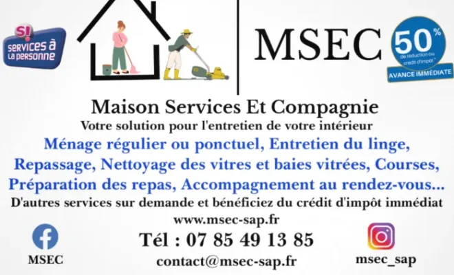 Aide ménagère avec crédit d'impôt à Lannemezan, Lannemezan, Maison Services et Compagnie