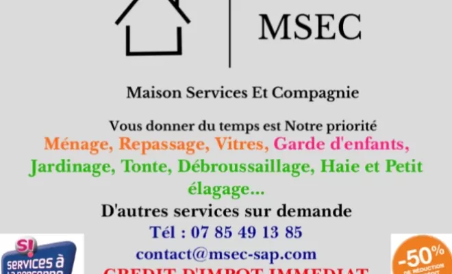 Prestations services à la personne de Maison Services Et Compagnie3333, Lannemezan, Maison Services et Compagnie